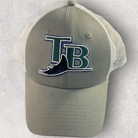 Tampa Bay Rays Snapback Hat NWOT Gray Mesh Trucker Cap Adjustable MLB Baseball - Picture 6 of 6
